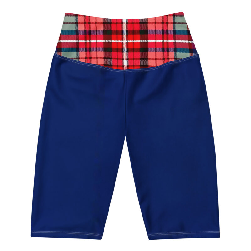 The Tartan Series (Macpherson) Biker Shorts blue red front art concierge clothing jpg