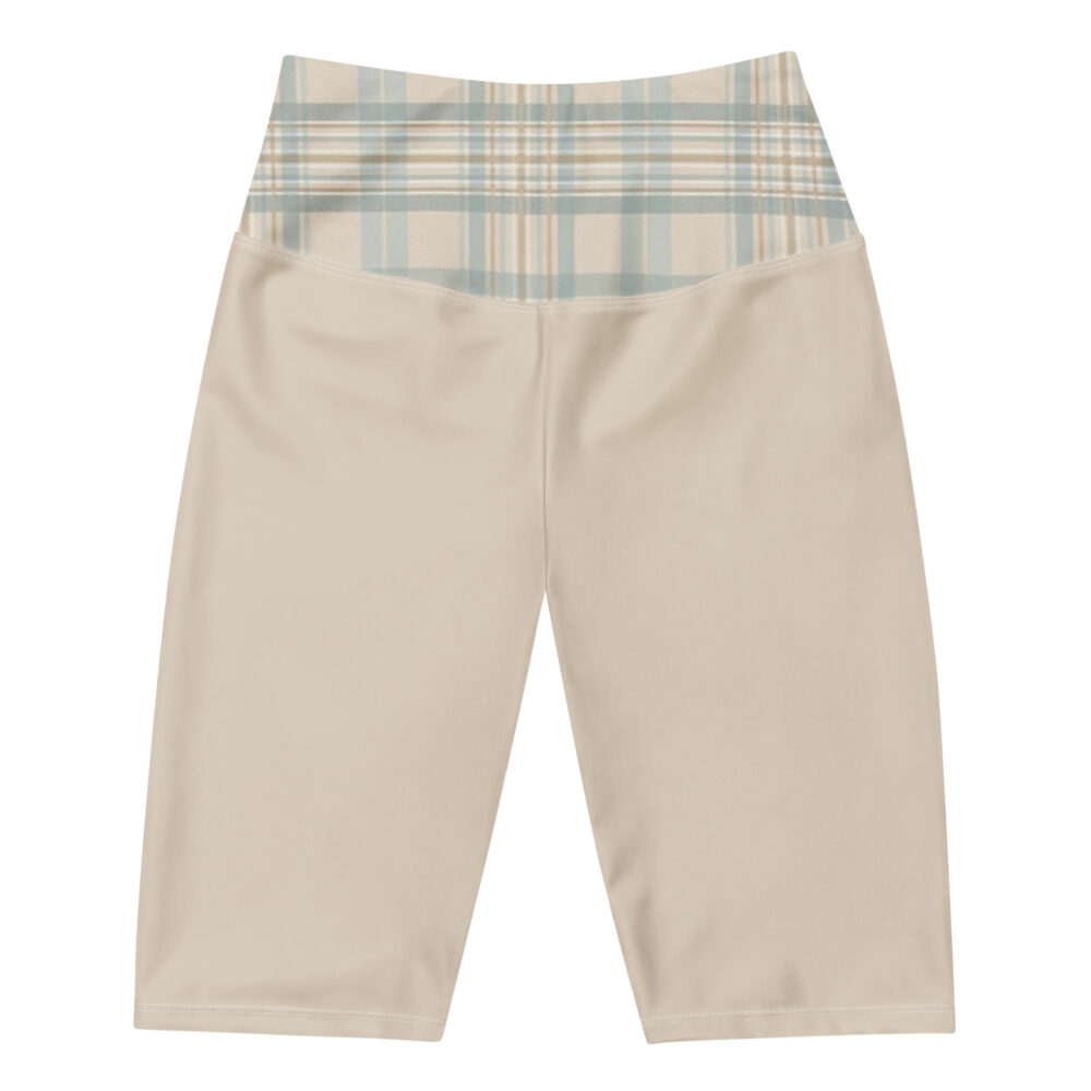 The Tartan Series (Austin Light Blue) Biker Shorts light blue pink front art concierge clothing jpg