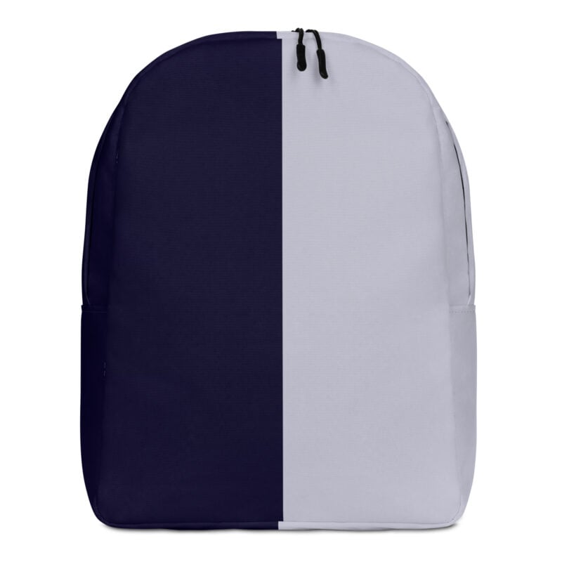 The Pinstripes Series (Bauhaus Circle) Minimalist Backpack navy blue light blue front art concierge clothing jpg