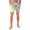 The Tartan Series (Light Mustard) Swim Trunks light mustard black front art concierge clothing jpg