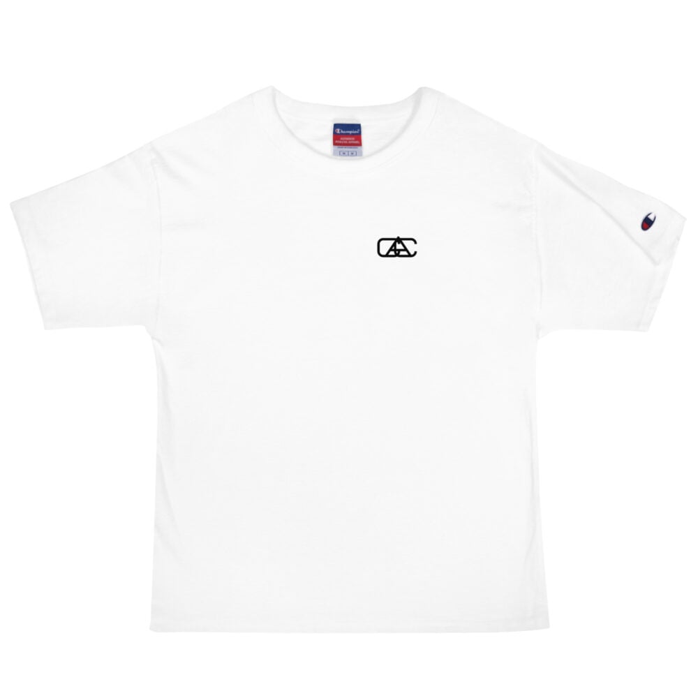 A PLAIN CHAMPION T SHIRT white front art concierge clothing jpg