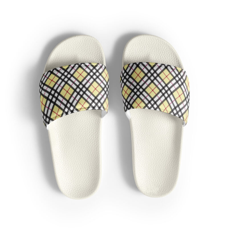 The Tartan Series (Light Mustard) Slides light mustard white front art concierge clothing jpg The Tartan Series (Light Mustard) Slides light mustard white front art concierge clothing jpg