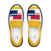 The Art Series (Four Square) Men’s Slip-on Canvas Shoes red blue yellow white black front art concierge clothing jpg
