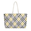 The Tartan Series (Light Mustard) Weekender Bag light mustard black front 24x13 front art concierge clothing jpg The Tartan Series (Light Mustard) Weekender Bag light mustard black front 24x13 front art concierge clothing jpg