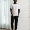 Javen Lofty Look A PLAIN BLACK SET OF FLEECE SWEATPANTS champion t shirt canvas high tops black front art concierge clothing jpg