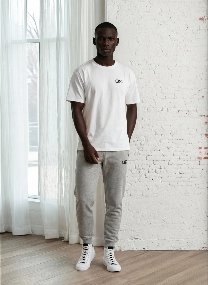 Javen Lofty Look Javen Lofty Look A PLAIN CARBON GREY SET OF FLEECE SWEATPANTS champion t shirt canvas high tops carbon grey front art concierge clothing jpg