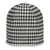 The Art Series (Houndstooth) Beanie white and brown front art concierge clothing jpg
