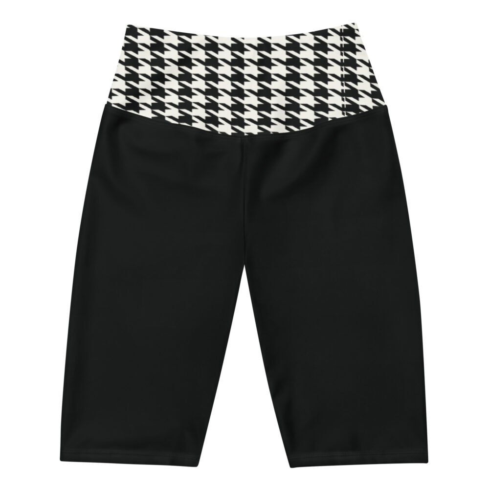 The Art Series (Houndstooth) Biker Shorts brown white front art concierge clothing jpg
