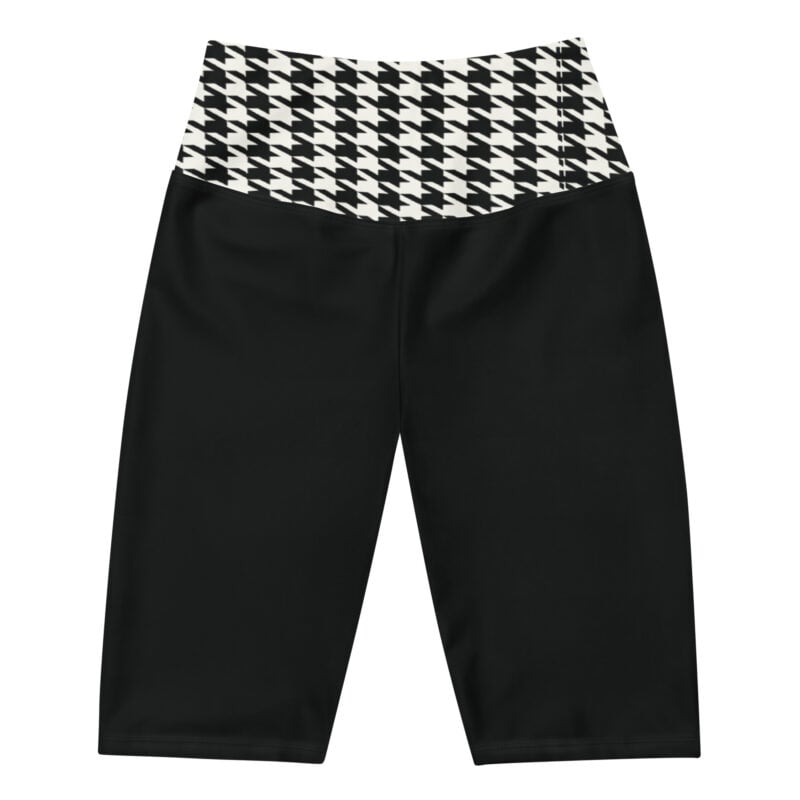 The Art Series (Houndstooth) Biker Shorts brown white front art concierge clothing jpg