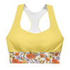 The Art Series (Red Garden) Longline Sports Bra longline sports bra white yellow red front art concierge clothing jpg
