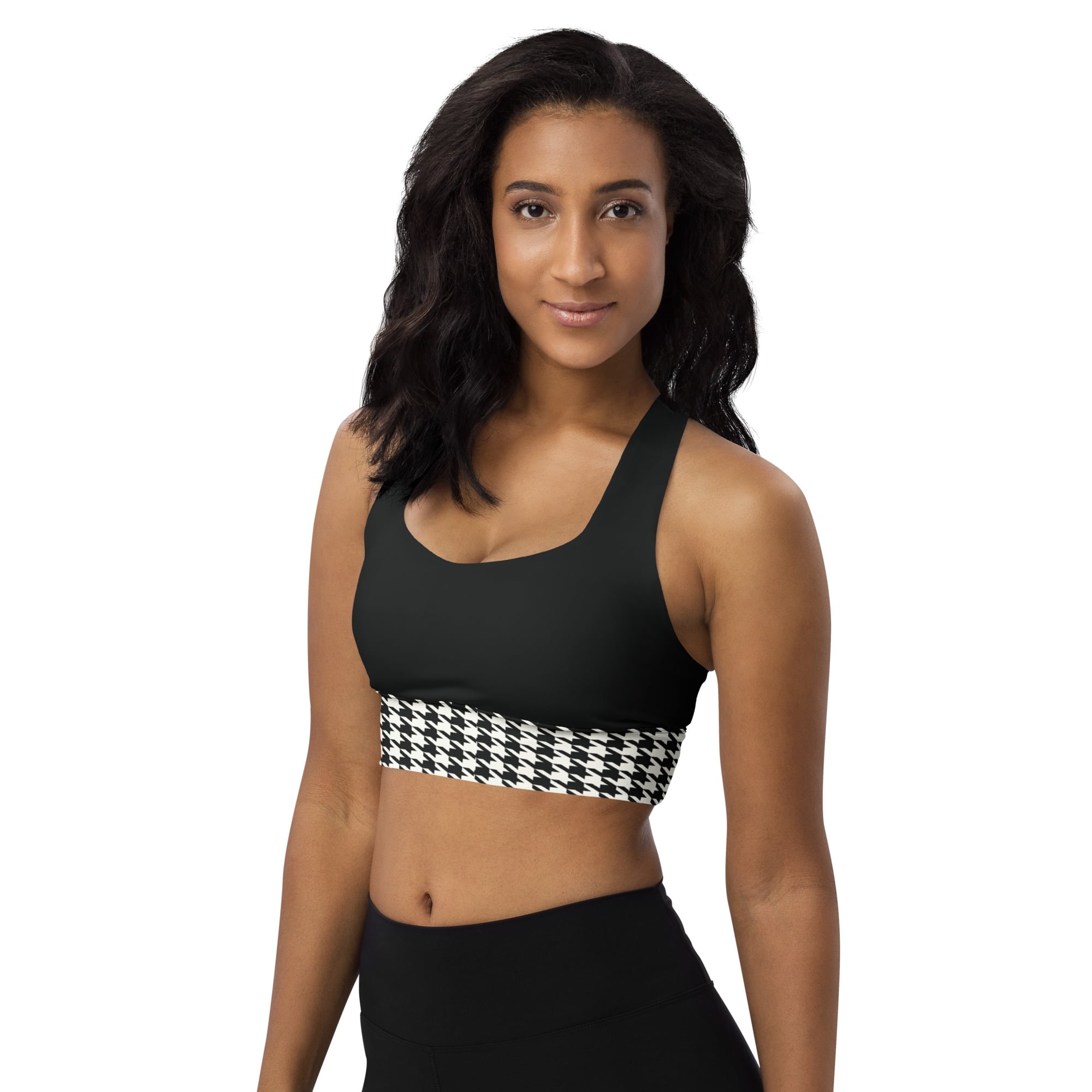 all over print recycled longline sports bra white left front 69d45169deeea jpg