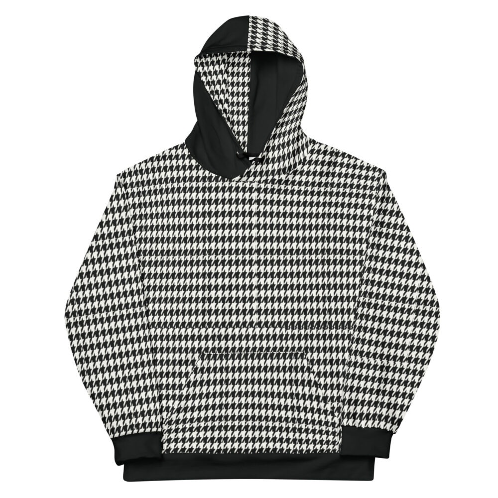 The Art Series (Houndstooth) Hoodie brown white front art concierge clothing jpg