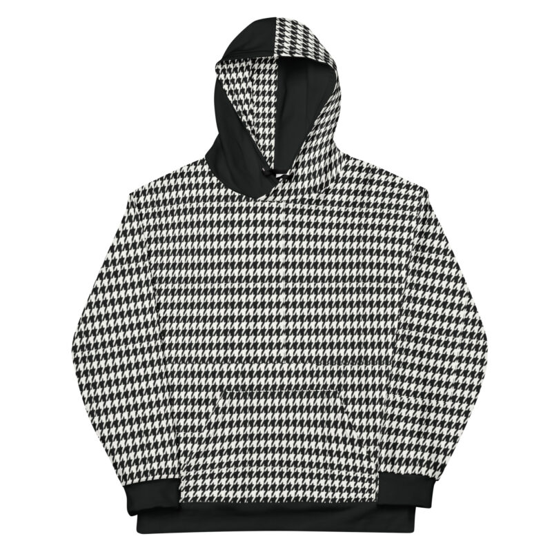 The Art Series (Houndstooth) Hoodie brown white front art concierge clothing jpg