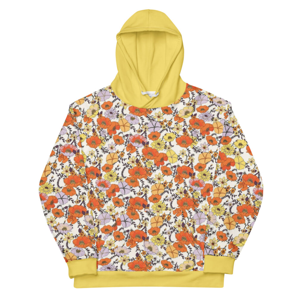 The Art Series (Red Garden) Hoodie yellow red front art concierge clothing jpg
