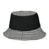 The Art Series (Houndstooth) Bucket Hat brown white front outside art concierge clothing jpg