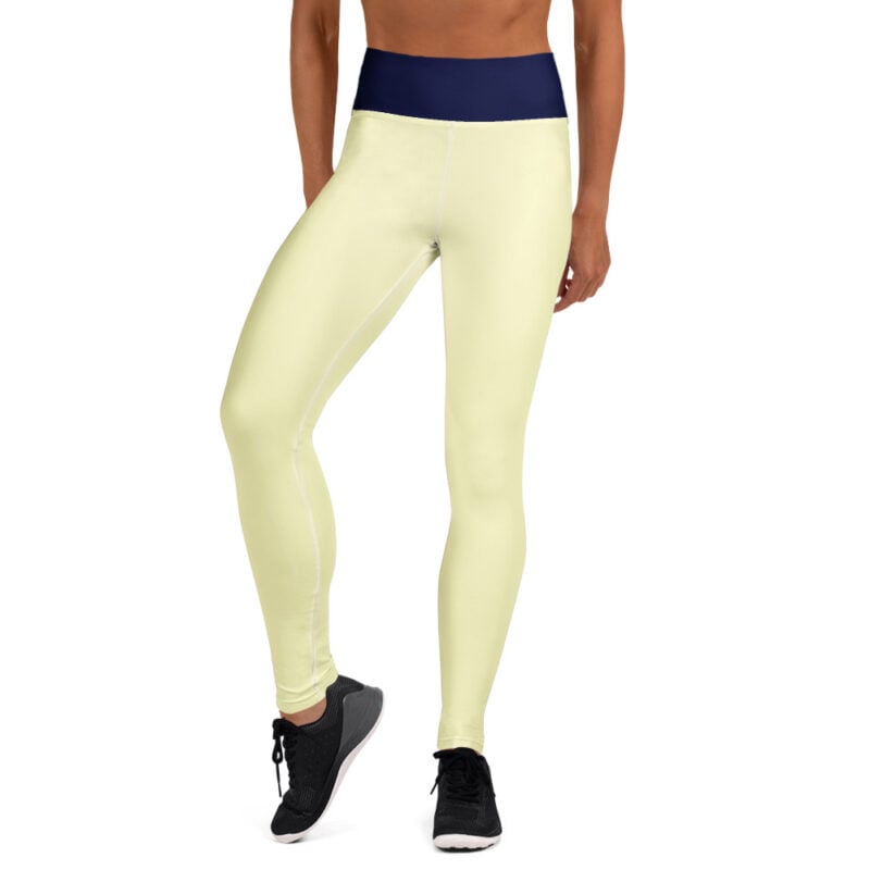 The Bauhaus Series (Cream and Navy Blue) yoga leggings navy blue cream front art concierge clothing jpg