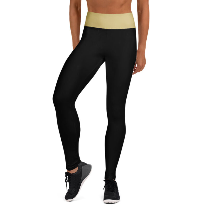 The Bauhaus Series (Khaki and Black) yoga leggings khaki black front art concierge clothing jpg