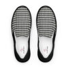 The Art Series (Houndstooth) Men’s Slip-on Canvas Shoes brown white black front art concierge clothing jpg