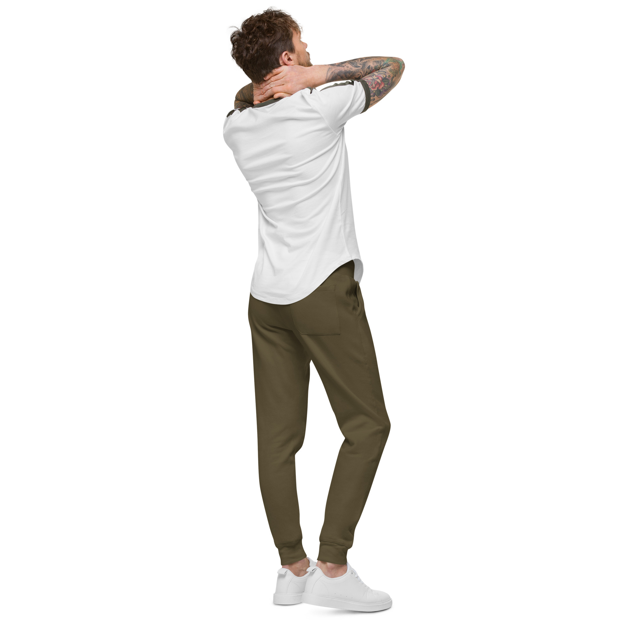 unisex fleece sweatpants military green back 69d6e6516abf5 jpg