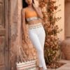 Kaia in Mexico The Art Series (Mexican Triangles) Longline Sports Bra Yoga Leggings Canvas Deck Shoes Weekender Bag multi-colored front art concierge clothing JPG