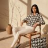 Kaia Garden Look The Art Series (Four Points) Track Jacket Yoga Leggings Canvas Deck Shoes Weekender Bag Black Pink front art concierge clothing jpg