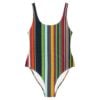 The Stripes Series (Rainbow) One Piece Swimsuit multi colored front art concierge clothing JPG The Stripes Series (Rainbow) One Piece Swimsuit multi colored front art concierge clothing JPG