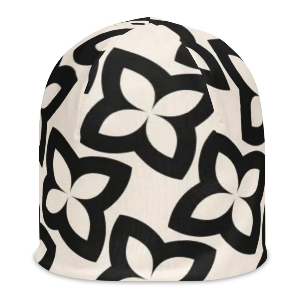 The Art Series (Four Points) Beanie pink black front art concierge clothing jpg