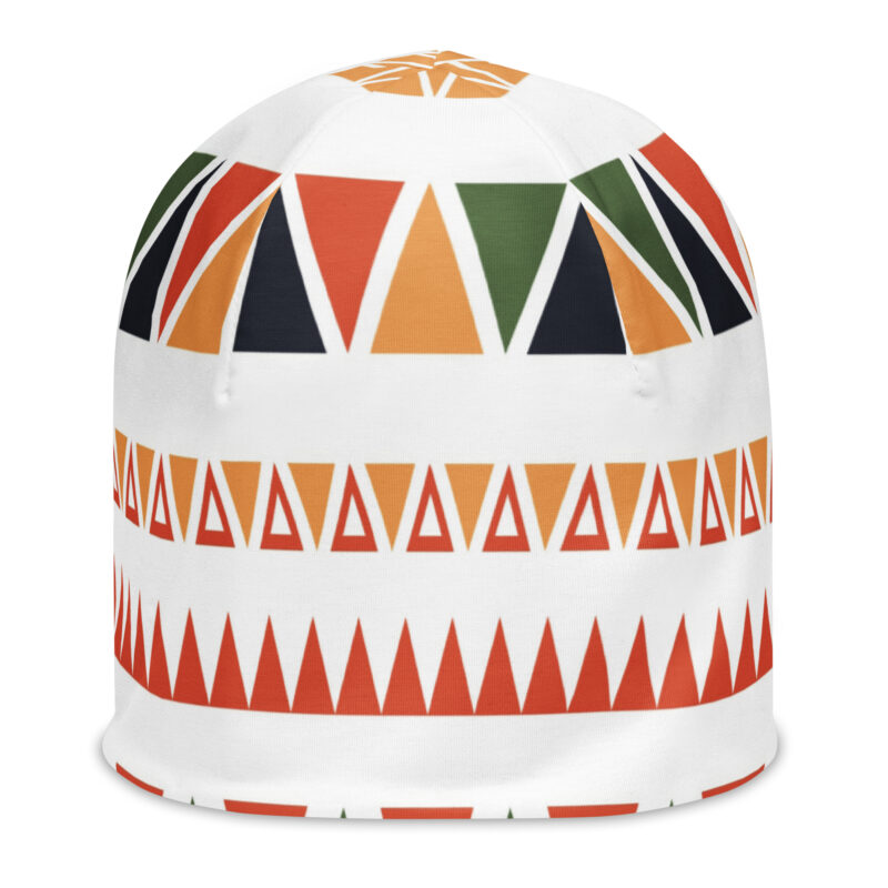 The Art Series (Mexican Triangles) Beanie multi-colored triangles white front art concierge clothing jpg The Art Series (Mexican Triangles) Beanie multi-colored triangles white front art concierge clothing jpg