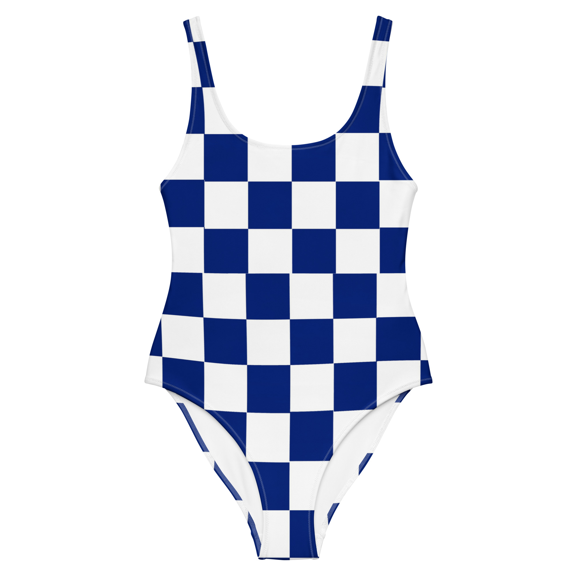 The Nautical Series (Bluenose IV) Blue Swimsuit blue white front art concierge clothing JPG