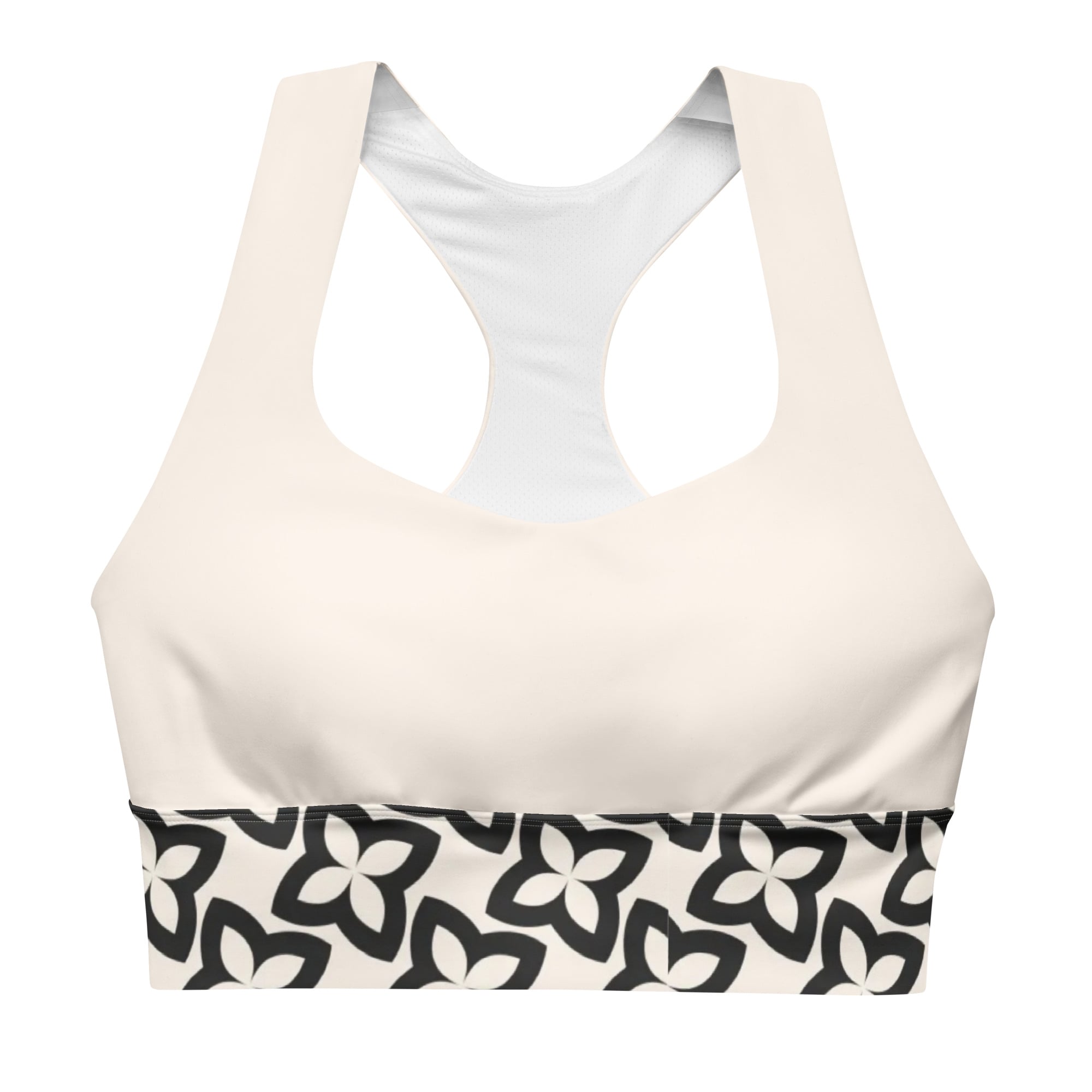 all over print recycled longline sports bra white front 69f6a1cab0941 jpg