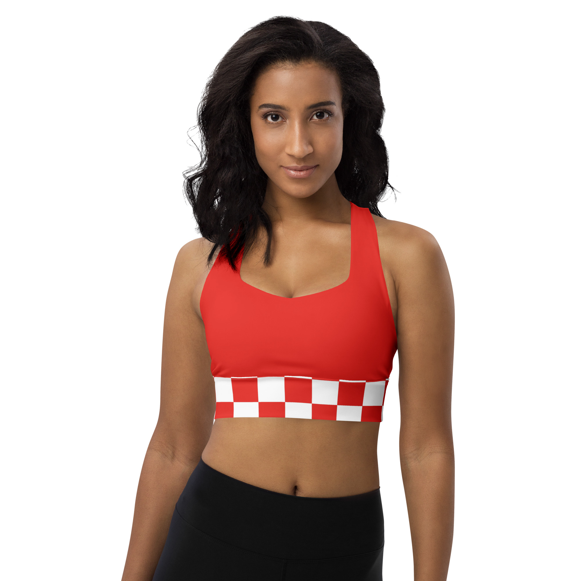 all over print recycled longline sports bra white front 6a16333a40d12 jpg
