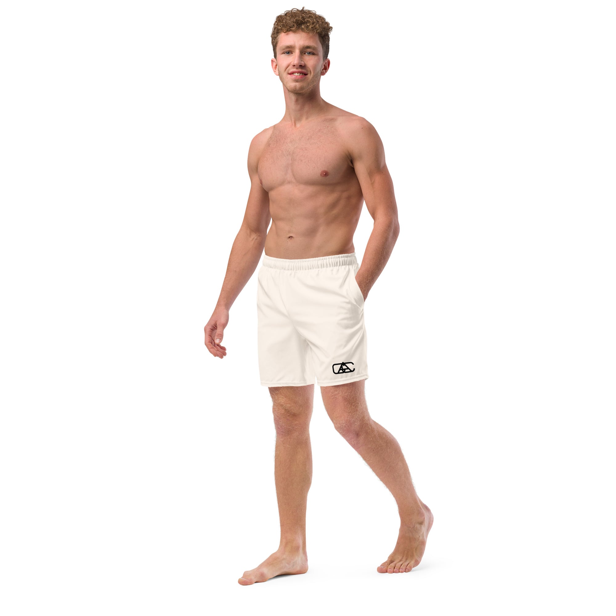 all over print recycled swim trunks white left front 69f6c80975134 jpg