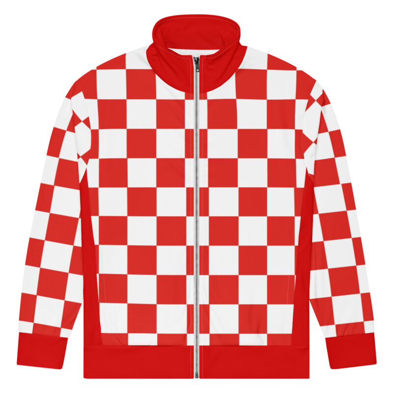 The Nautical Series (Bluenose IV) Track Jacket red white front art concierge clothing jpg