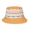 The Art Series (Mexican Triangles) Bucket Hat multi-colored triangle beige white front outside art concierge clothing jpg
