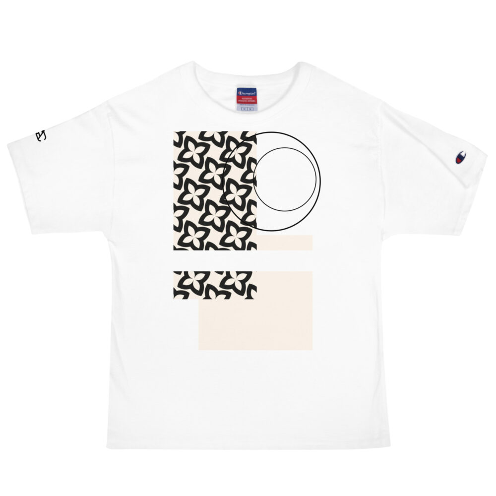 The Art Series (Four Points) Champion T-Shirt pink black white front art concierge clothing jpg