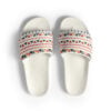 Art Series (Mexican Triangles) Slides multi-colored triangles white front art concierge clothing jpg