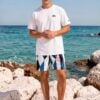Chace Limestone Rocks The Art Series (Colored Triangles) Swim Trunks Artists Series (Black) High Tops champion t-shirt black blue white front art concierge clothing jpg
