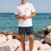 Chace Limestone Rocks The Art Series (Fleur de Lis) Swim Trunks canvas deck shoes champion t shirt black gold front art concierge clothing jpg