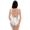 The Bauhaus Series (Grey Circles) One Piece Swimsuit grey white front art concierge clothing 2