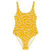 The Art Series (Ode to Matisse in Yellow) One-Piece Swimsuit yellow white front art concierge clothing jpg