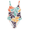 The Floral Series (Thoughts on Matisse) One-Piece Swimsuit grey green white front art concierge clothing jpg The Floral Series (Thoughts on Matisse) One-Piece Swimsuit grey green white front art concierge clothing jpg