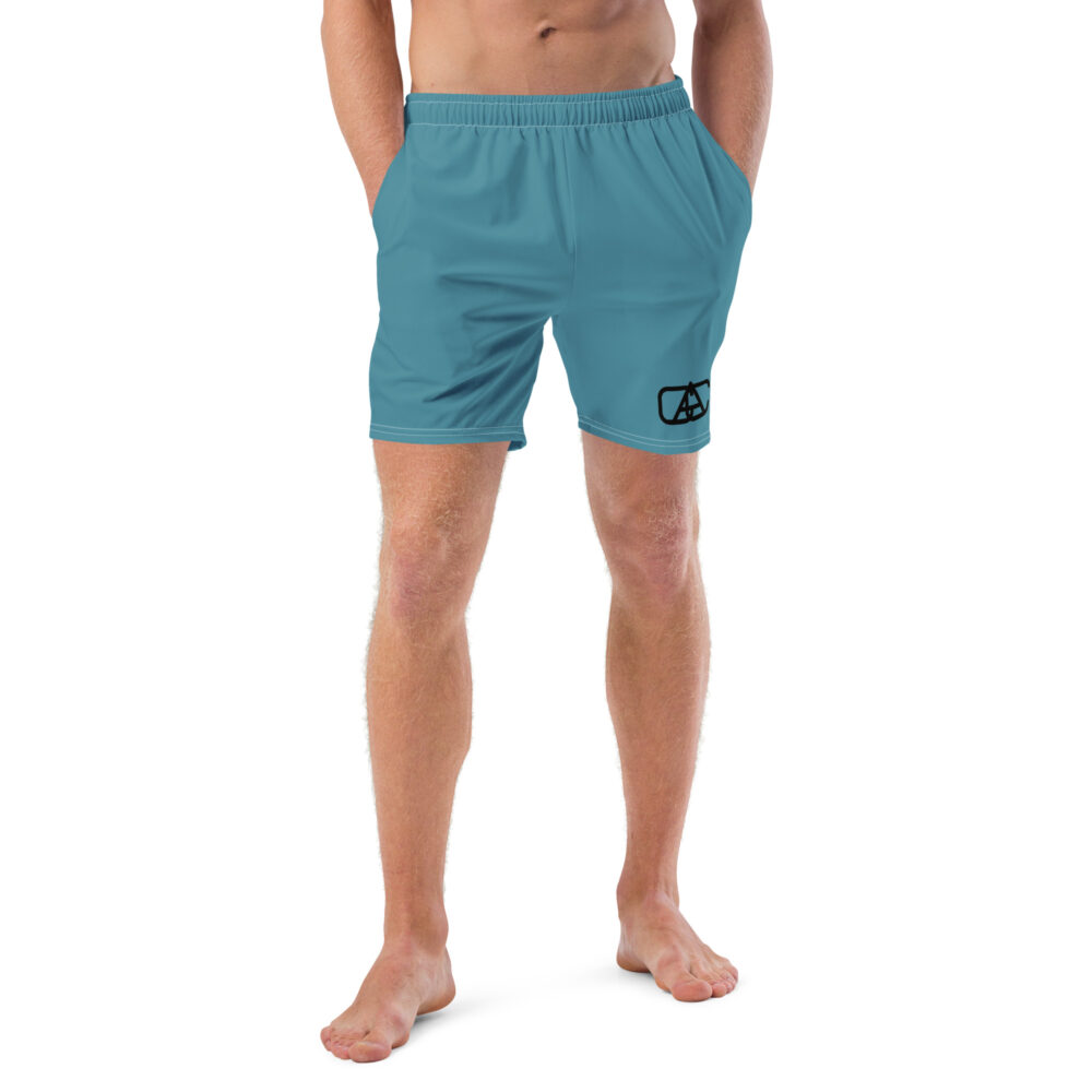 The Bauhaus (Seafoam) Swim Trunks seafoam and white front art concierge clothing jpg
