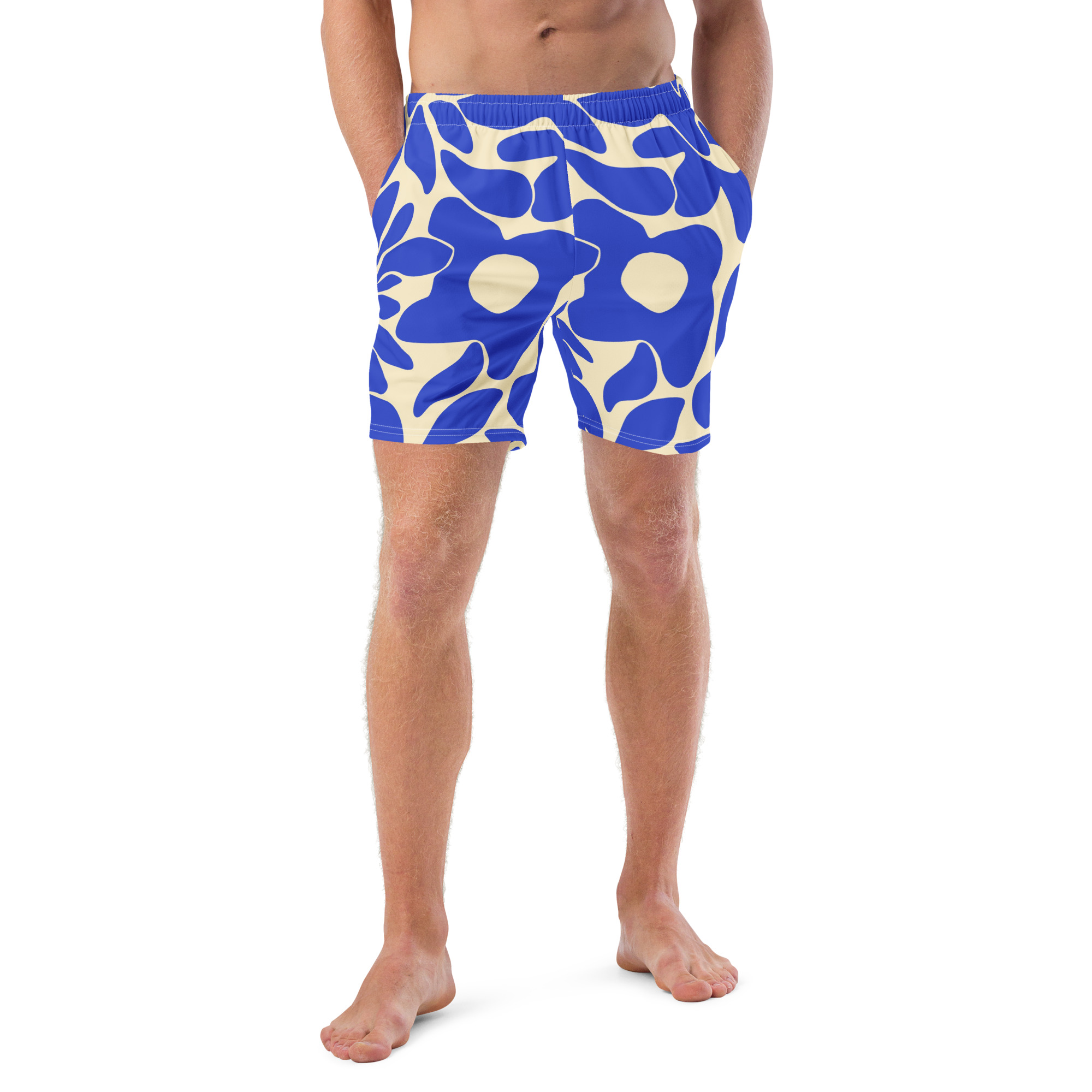 The Art Series (Ode to Matisse in Blue) Swim Trunks blue white front art concierge clothing jpg The Art Series (Ode to Matisse in Blue) Swim Trunks blue white front art concierge clothing jpg