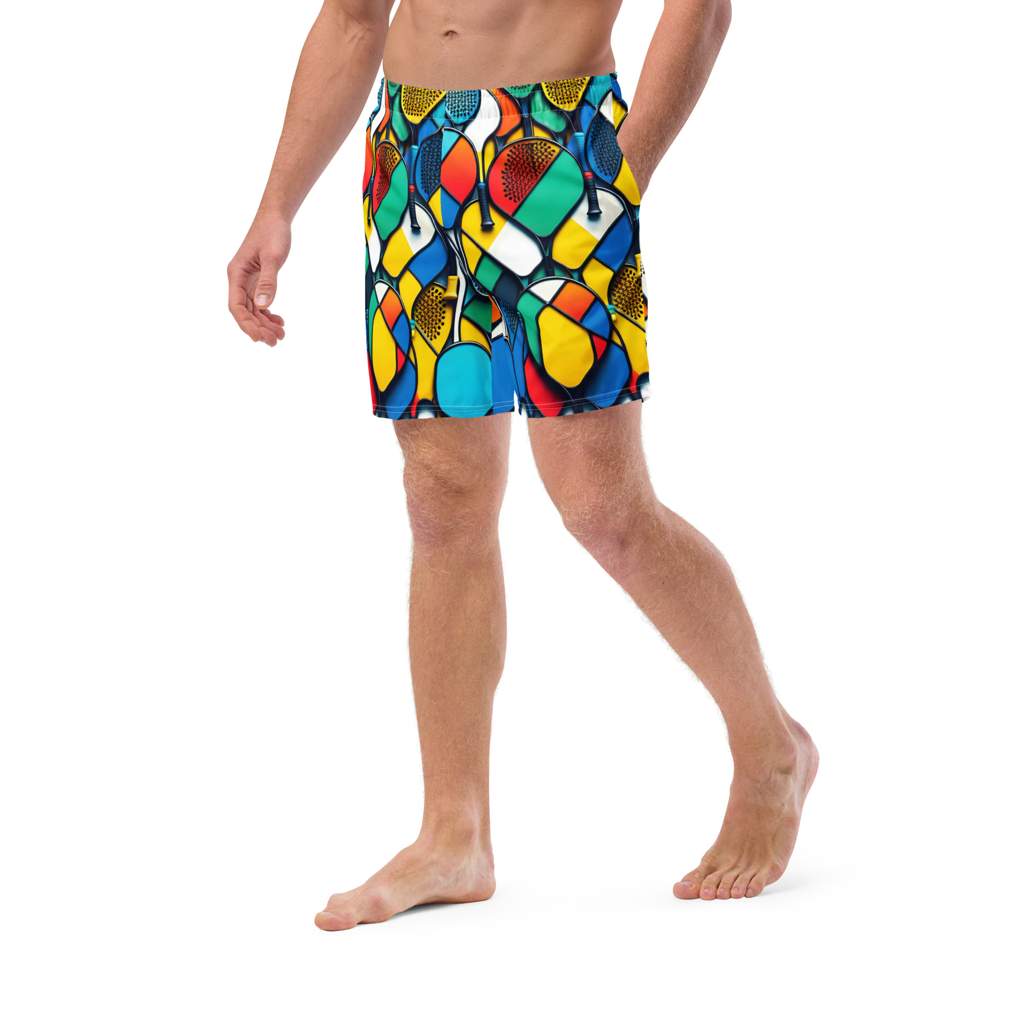 all over print recycled swim trunks white left front 6a3762b86700e jpg
