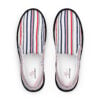 The Stripes Series (Classic Red and Blue) Men’s Slip-on Canvas Shoes blue white red black front art concierge clothing jpg