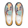 The Floral Series (Thoughts on Matisse) Men’s Slip-on Canvas Shoes grey green black front art concierge clothing jpg