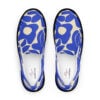 The Art Series (Ode to Matisse in Blue) Women’s Slip-on Canvas Shoes blue black front art concierge clothing jpg