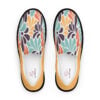 The Floral Series (Thoughts on Matisse) Women’s Slip-on Canvas Shoes grey green black front art concierge clothing jpg