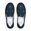 The Art Series (Fleur de Lis) Women’s Slip-on Canvas Shoes black front art concierge clothing jpg