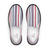 The Stripes Series (Classic Red and Blue) Women’s Slip-on Canvas Shoes blue red white black front art concierge clothing jpg